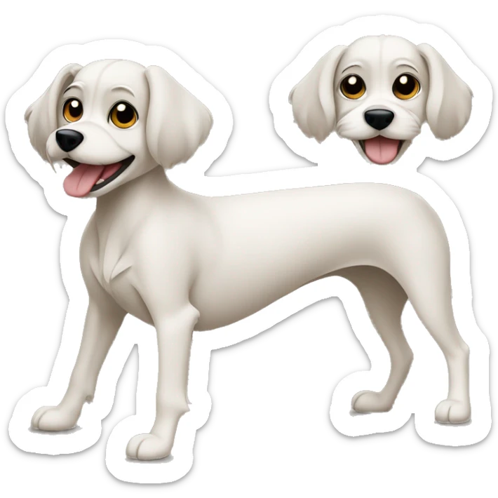  AI generated sticker of a small dog inspired by the style of “Lady and the Tramp.” White outline around it sticker