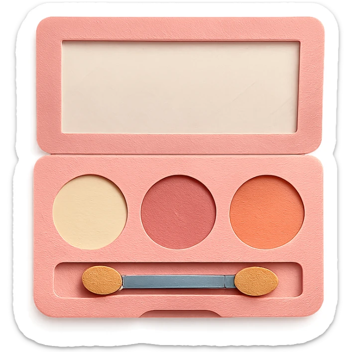 pink makeup palette sticker
