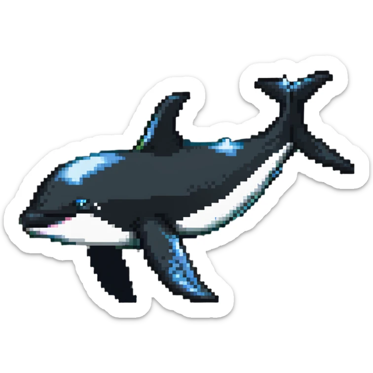 Shamu orca whale sticker