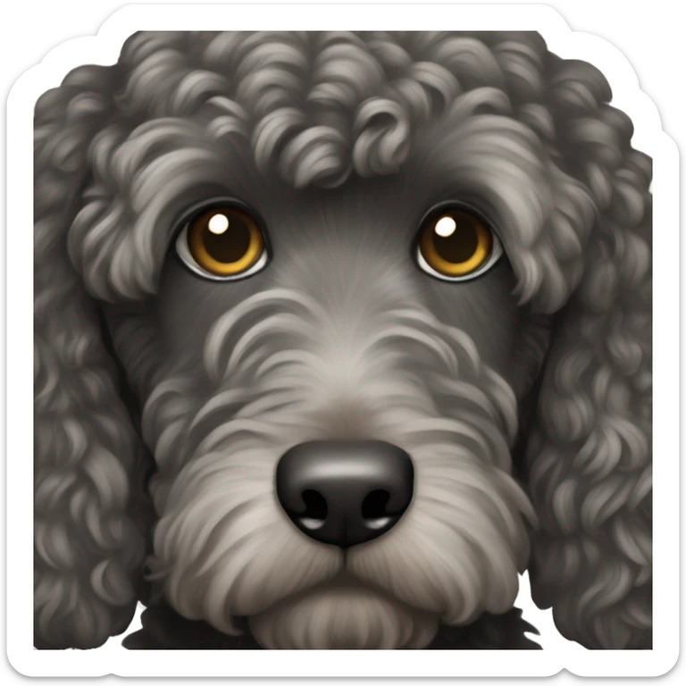 Black cockapoo sticker