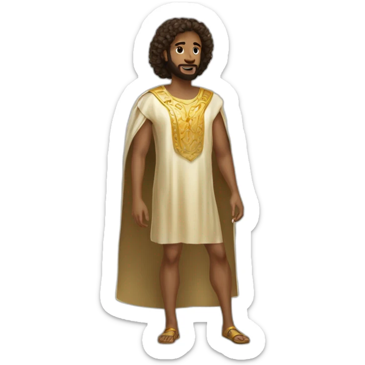 just radiant high-fashion tunic of the Biblical times sticker