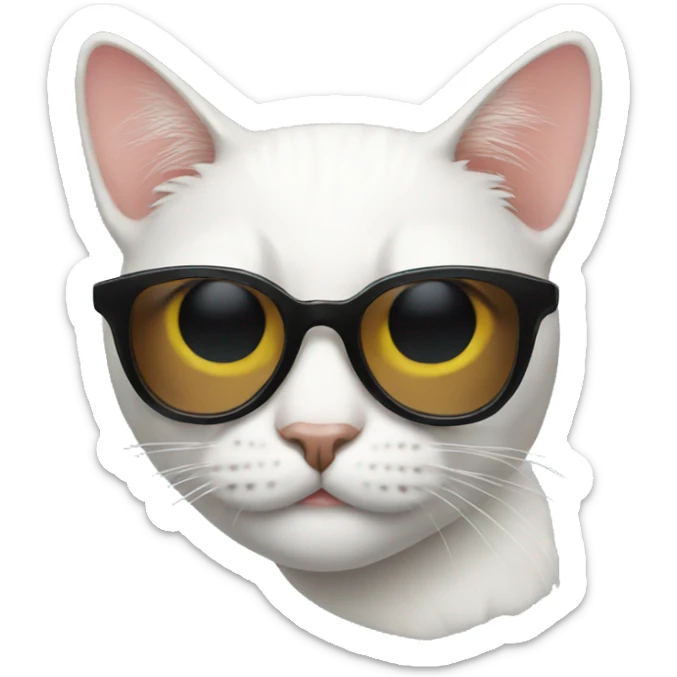 Cat with sunglasses sticker