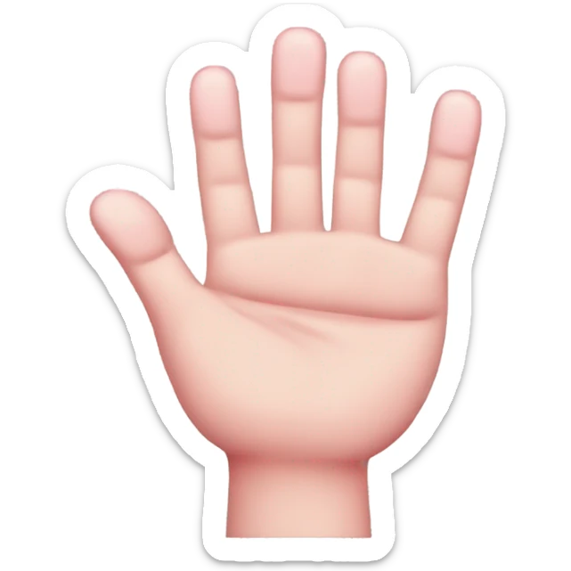 Make the pinkie, index, and middle finger sticking up and the rest of the fingers down sticker