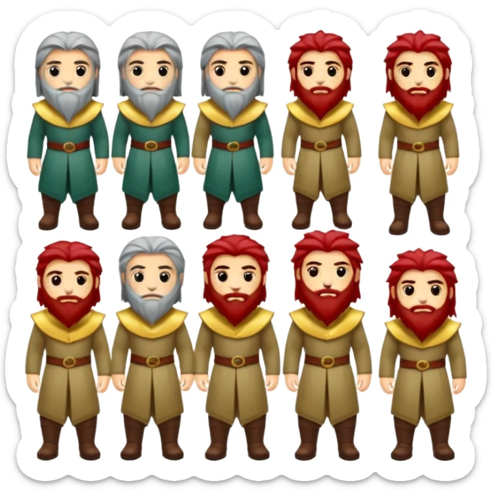 Güneş gözlüklü pantolonlu sarı kırmızı tişörtlü yeşil gözlü mavi saçlı aslan sticker