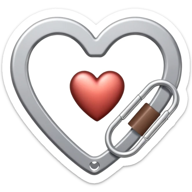 one milk paper clip and on top of the paper clip a brown heart sticker