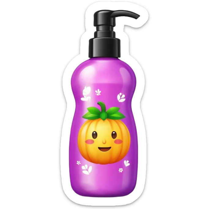 , flower)

bottle of hair care product with seasonal symbols around sticker