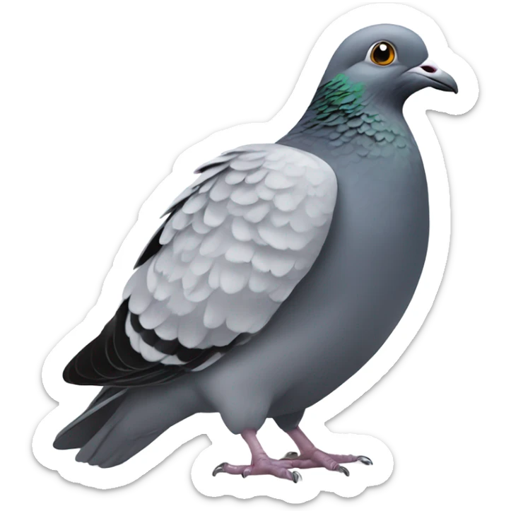 Pigeon sitting down sticker