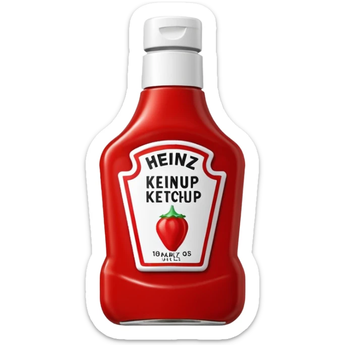 One Heinz Ketchup Sachets 10ml and One Heinz Mayonnaise Sachets 10ml nella stessa emoji (senza faccina) sticker