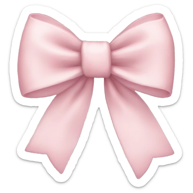 Light pink bow sticker