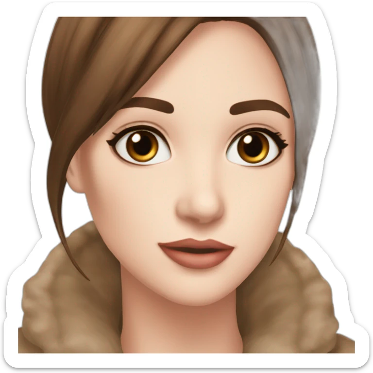 rosemary eleanor benson "rosie" brown hair brown eyes big earsage four sticker