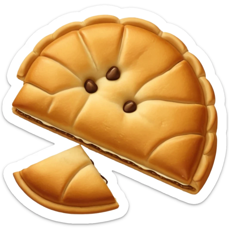 Panzerotto is a classic Italian street food from southern Italy. Best described as a folded pizza, fried until crispy golden brown, with a rich filling on the inside. It is a half moon shape sticker