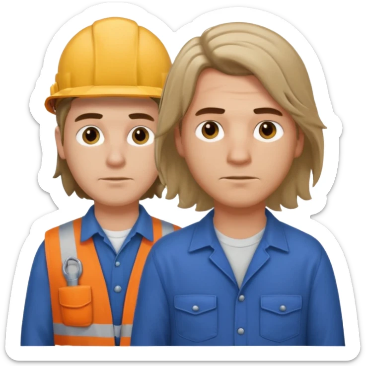 customer. 1 person only white male with shoulder normal person cloths. adult. pipeline technician change the expression and the shape of the face change the color of eyes. just the technician nothing all sticker