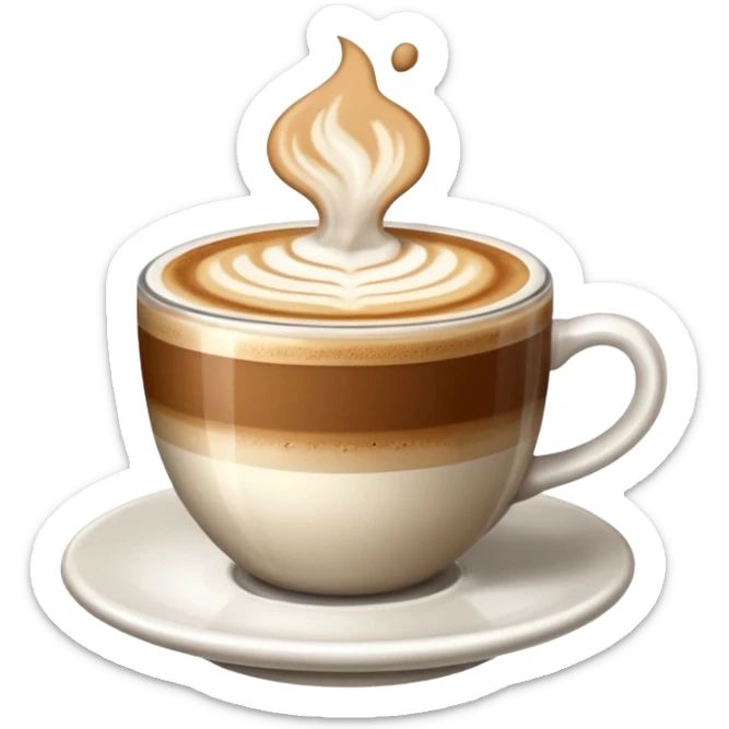 Genera un emoji di una  tazzina di cappuccino senza emoticon sticker