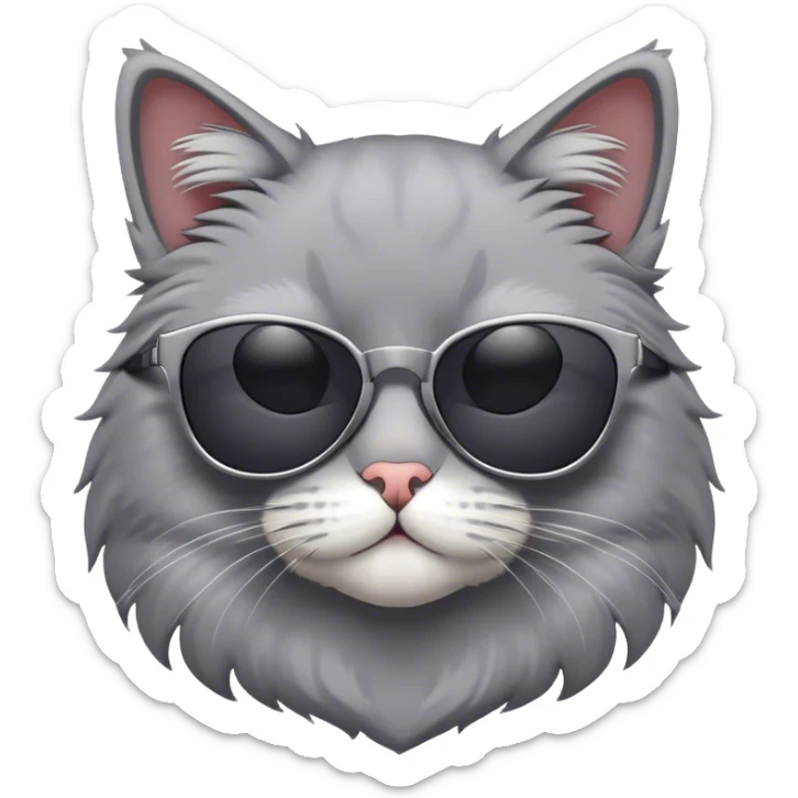 Cat with sunglasses sticker