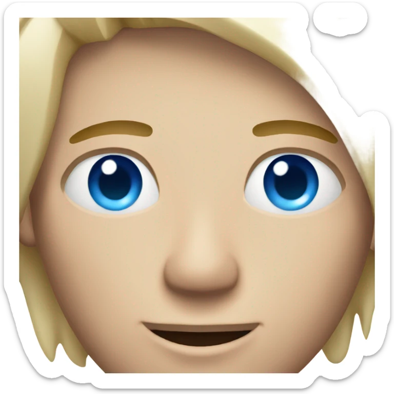 man with blue eyes and fair hair  sticker
