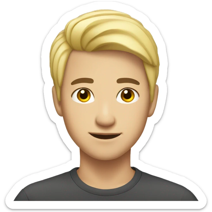 pretty asian male with blonde hair and golden eyes sticker