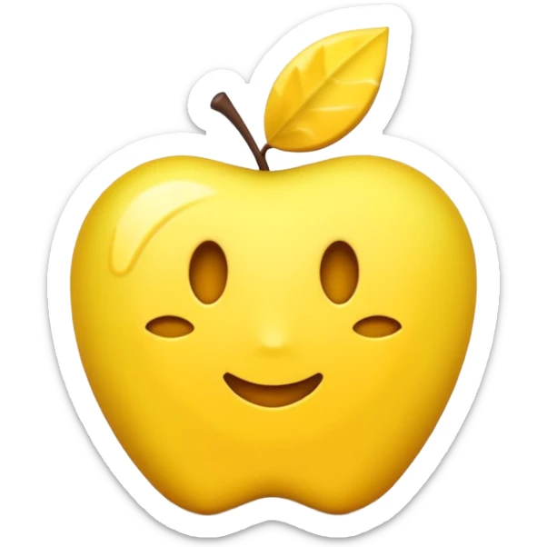 A 3D Apple-style emoji of a single jagged burst shape in bright yellow with smooth shading and subtle shadow sticker