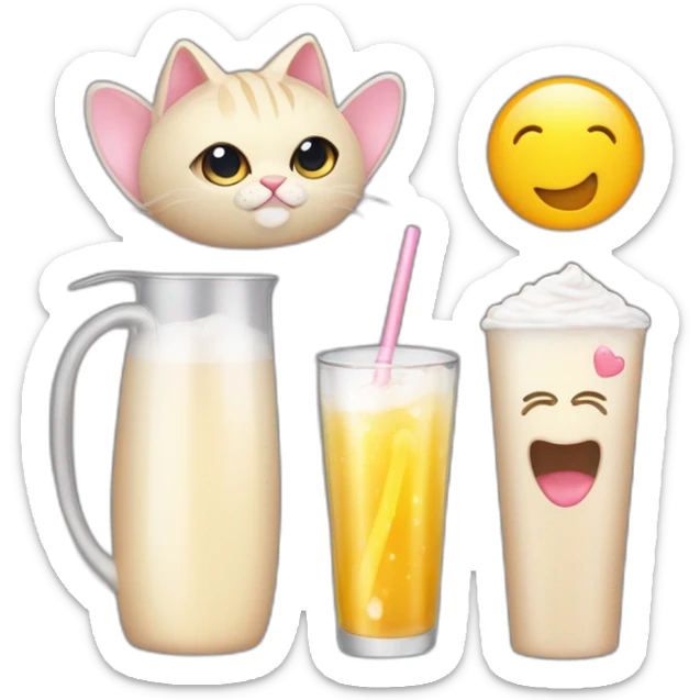 Gata con anteojos de sol coqueta maquillada y con un vaso de shampagne  sticker