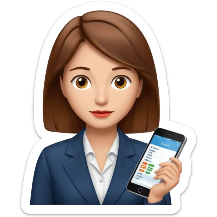 economist woman, brown hair, finance sticker