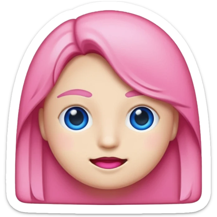 Americano emoji in the form of pink and blue pixels sticker