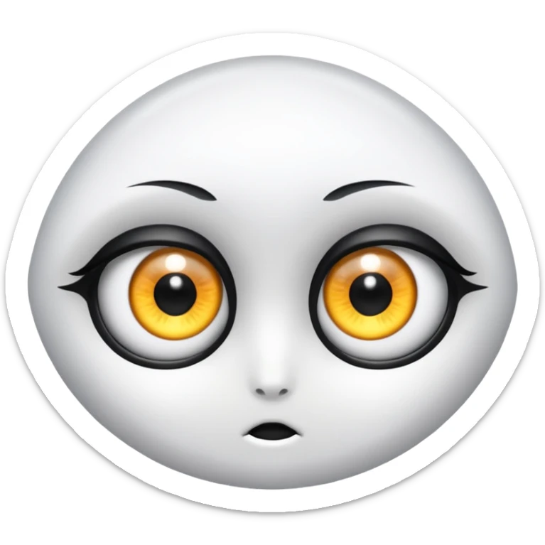 Cool eyes with large white eyes and a black circle in the middle sticker