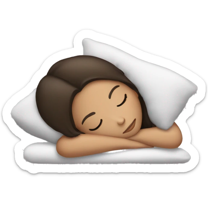 Brunette girl sleeping sticker