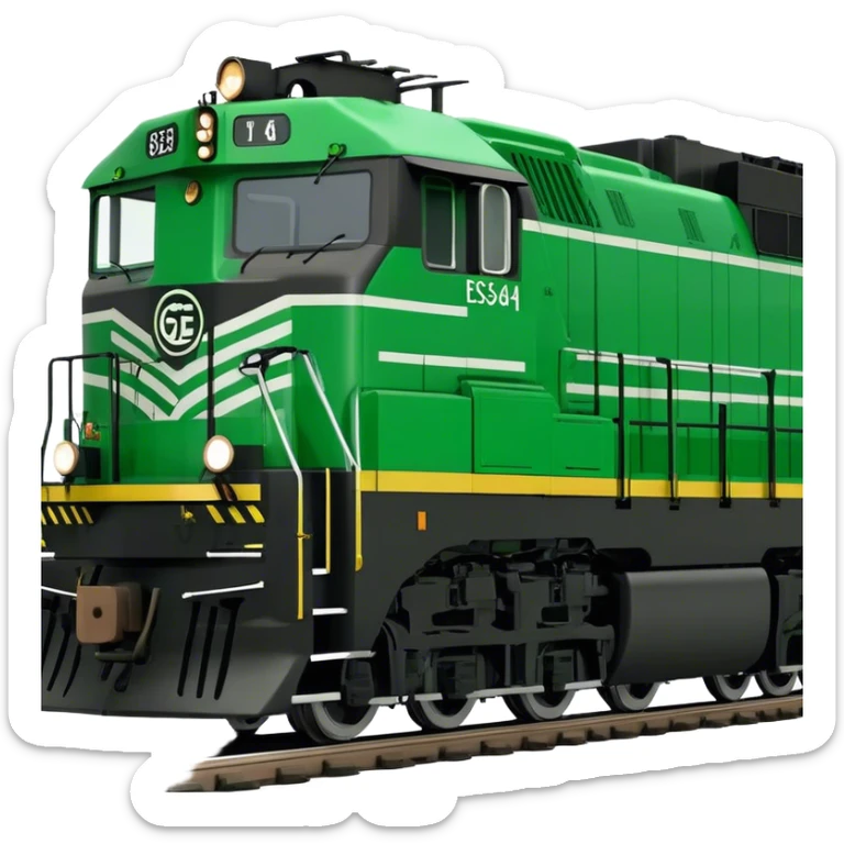 Locomotive (Freight) - GE ES44AC (Model Year: 2021) (Iconic colour: Green and black) sticker