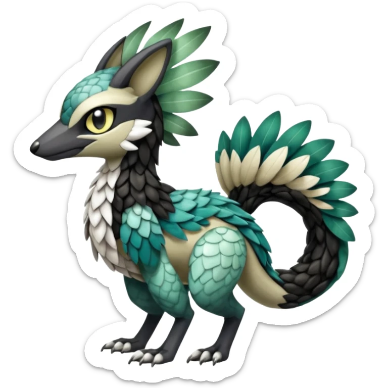 Meloetta-Vernid-Trico-Sergal-Pokémon-Fakémon-fusion-hybrid-creature sticker