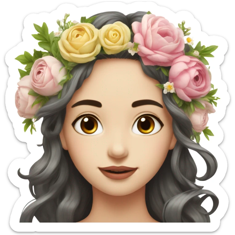 Flower crown  sticker