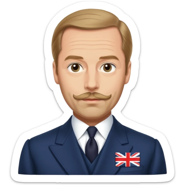 Prince George Duke Of Kent 5th Son of King George V but he don't have beard and he is husband of Princess Marina Of Greece And Denmark  sticker