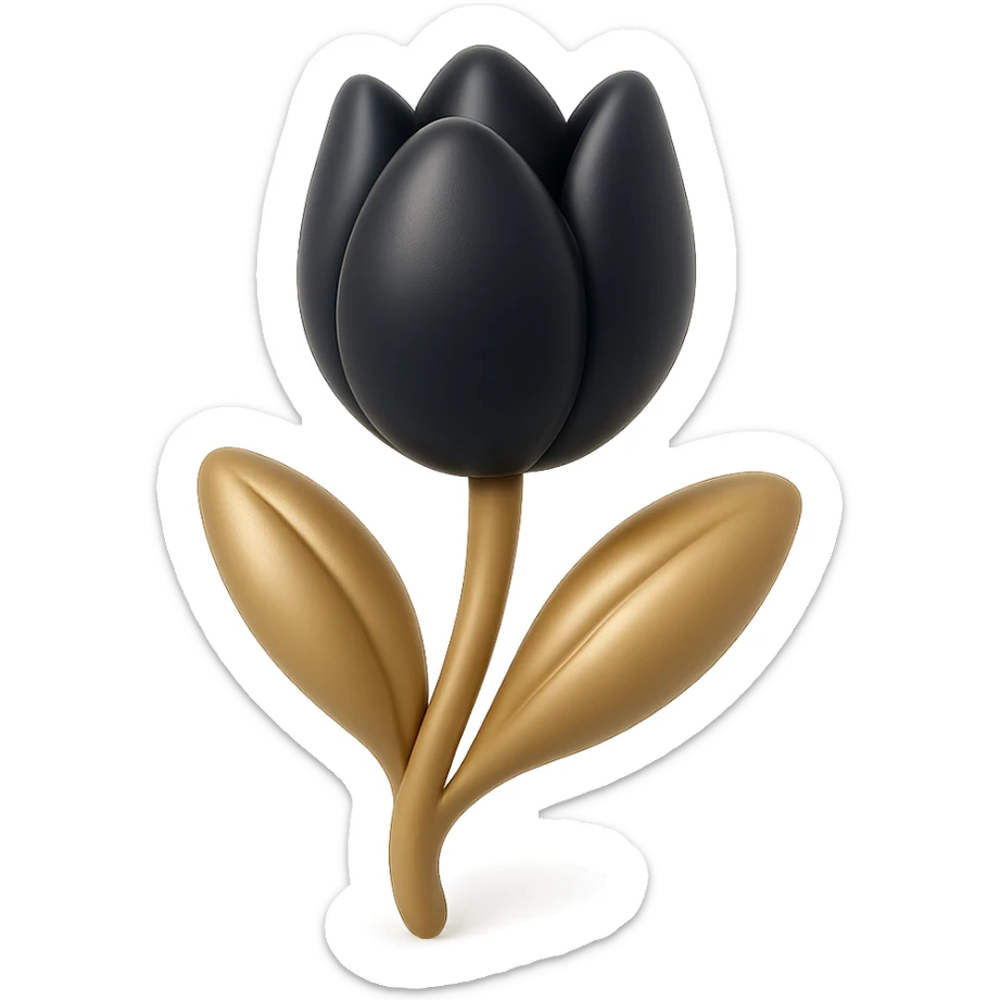 tulip in balloon style with vibrant colors sticker