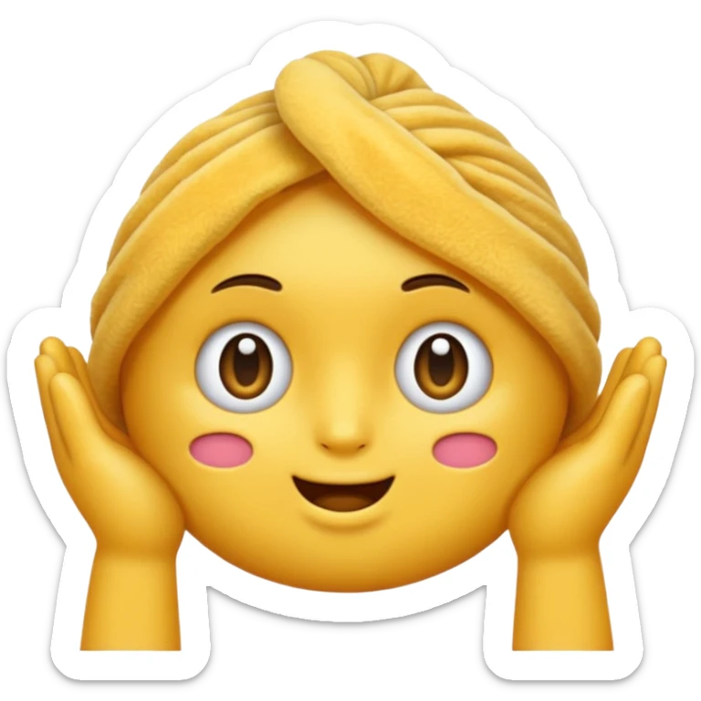 Un emoji qui ce frotte les mains et qui se lèche les babines avec un regard malicieux en coin sticker