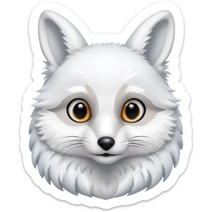 Ermine-Snowshoe-Hare-Arctic-Fox-Snowy-Owl-fusion-hybrid sticker