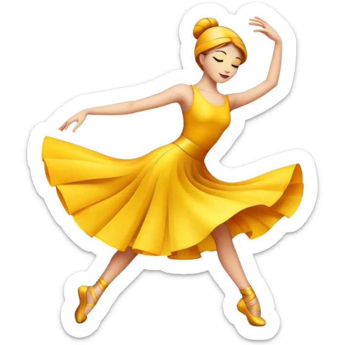 Humanless emoji for Contemporary Dance: bright modern clothing, abstract shapes, movement lines, and stage lighting with spotlights. The icon should convey the expressive and dynamic nature of contemporary dance, focusing on style and energy. Transparent background. sticker