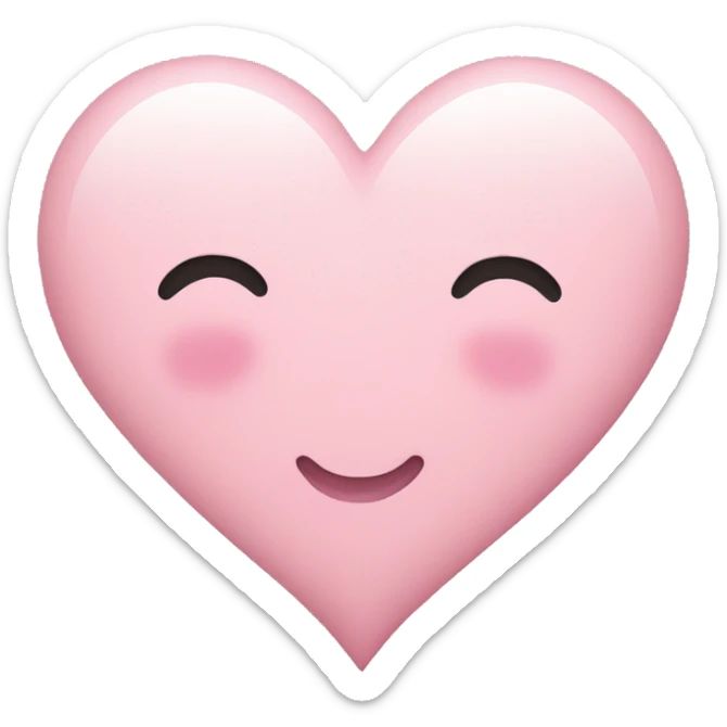 Light pink heart sticker