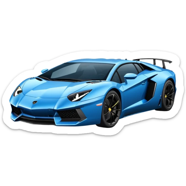 Blue Lamborghini Aventador  sticker