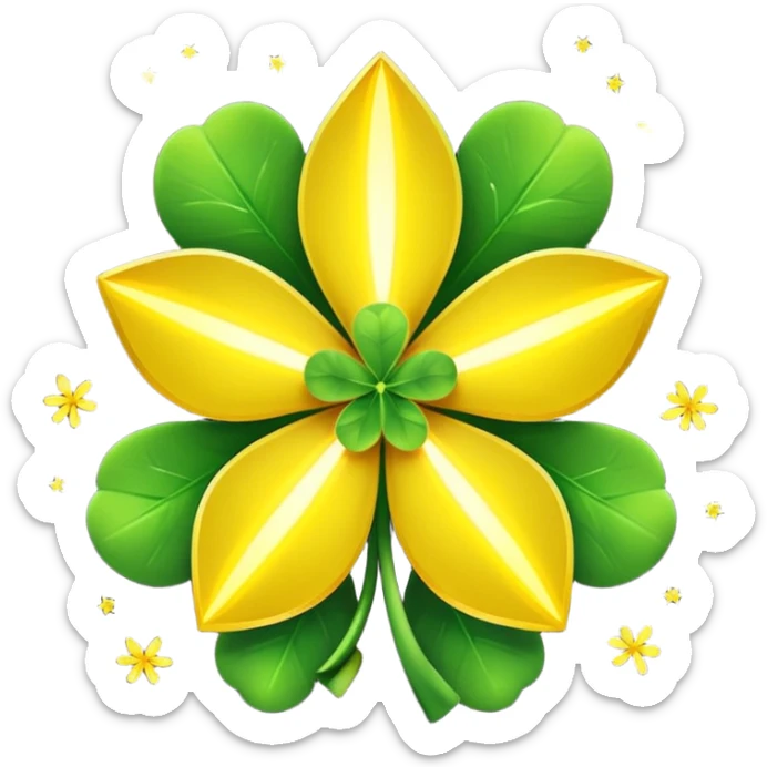 real cosmos star, but with clover, to make star look like lucky star, but main point is star, make it more star like real star emoji sticker