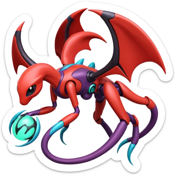Genesect-Deoxys-Darkrai-Yveltal-Lunala-Fakémon-hybrid-creature (full body)  sticker