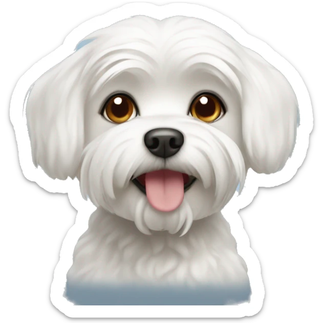 maltese dog sticker