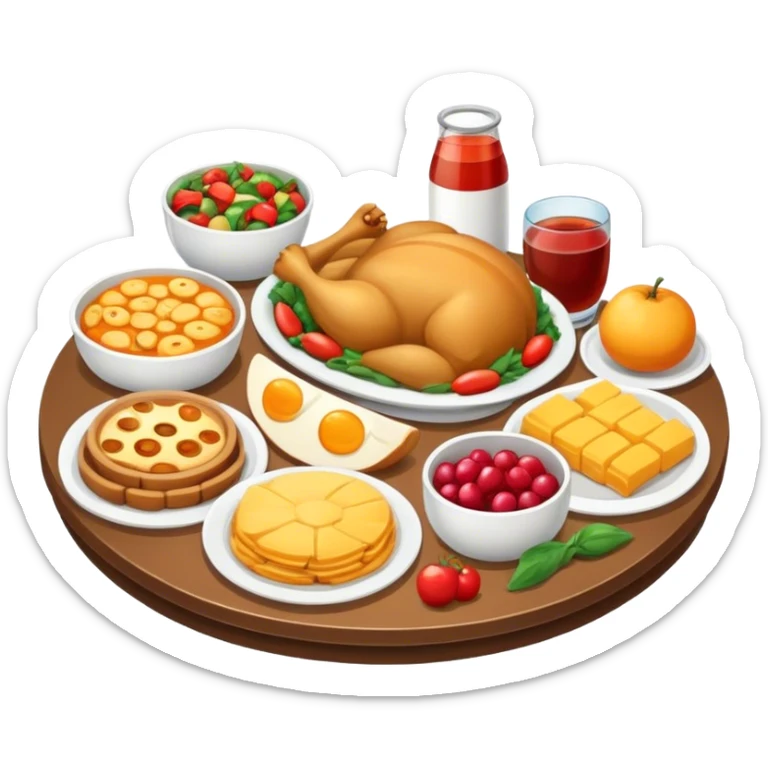 Table full of food sticker