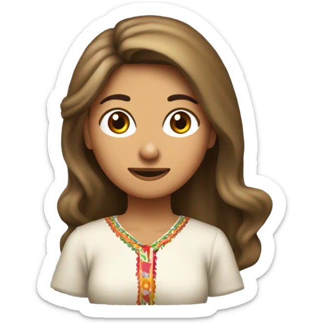 una muchacha mexican sonorense de 50 años con pelo castaño claro paseando a caballo en Bacadehuachi Sonora sticker