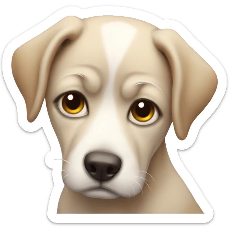 Sad dog sticker