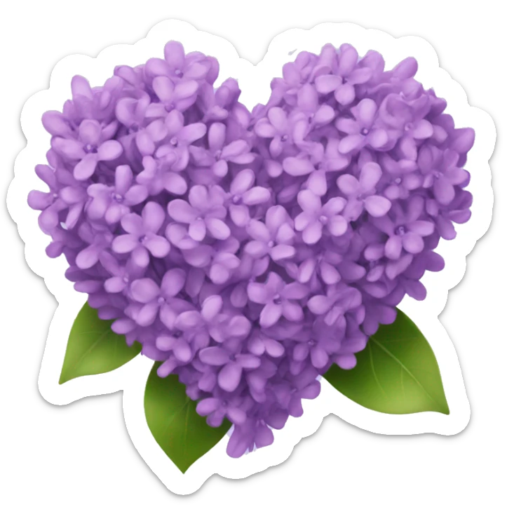 Lilac heart sticker