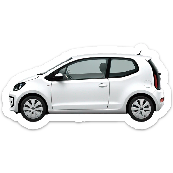 White VW UP! sticker