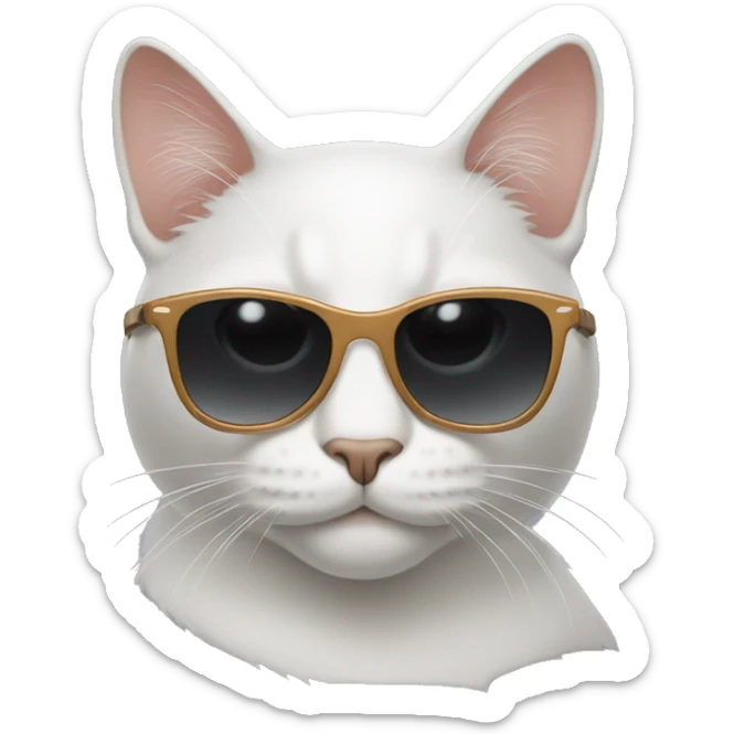Cat with sunglasses sticker