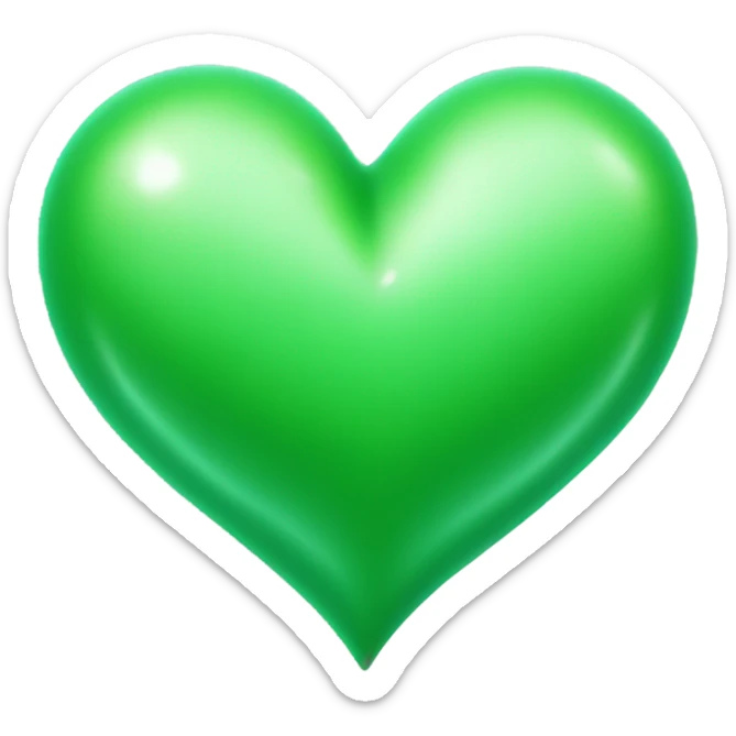Green heart  sticker