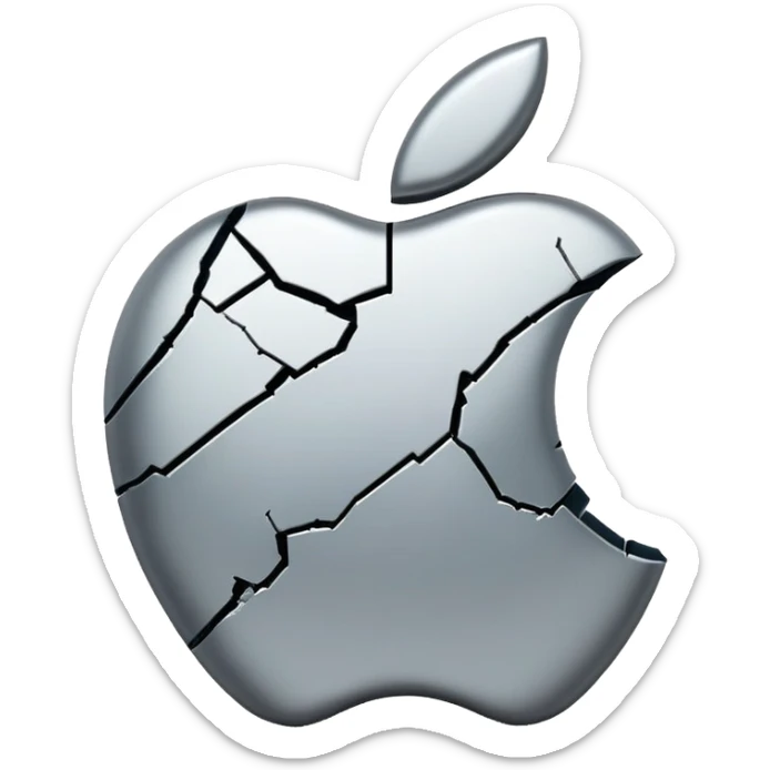 Give me the money sign emoji "💲" but with a vertical crack in the middle using the apple style  sticker