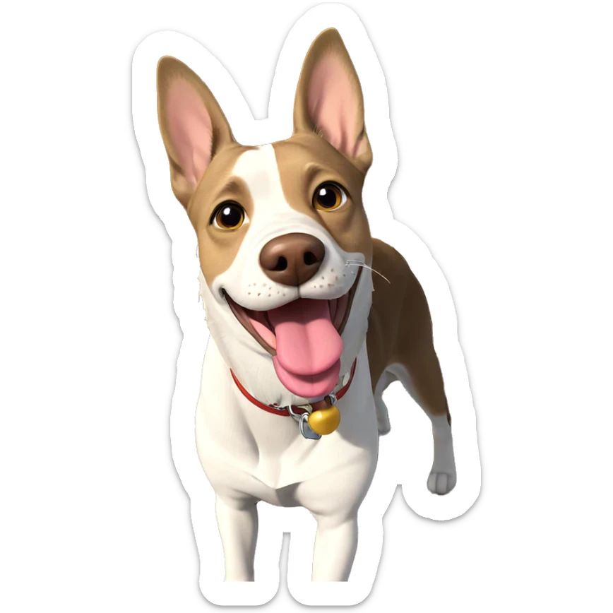 dog sticking out tongue sticker