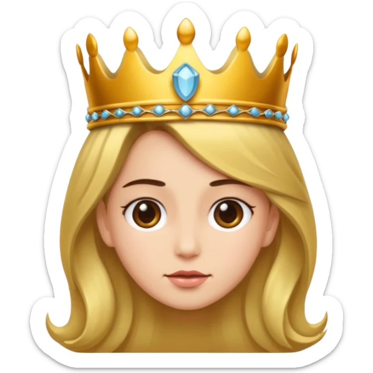 visage d'un pretre avec un couronne de cheveux et une toge sticker