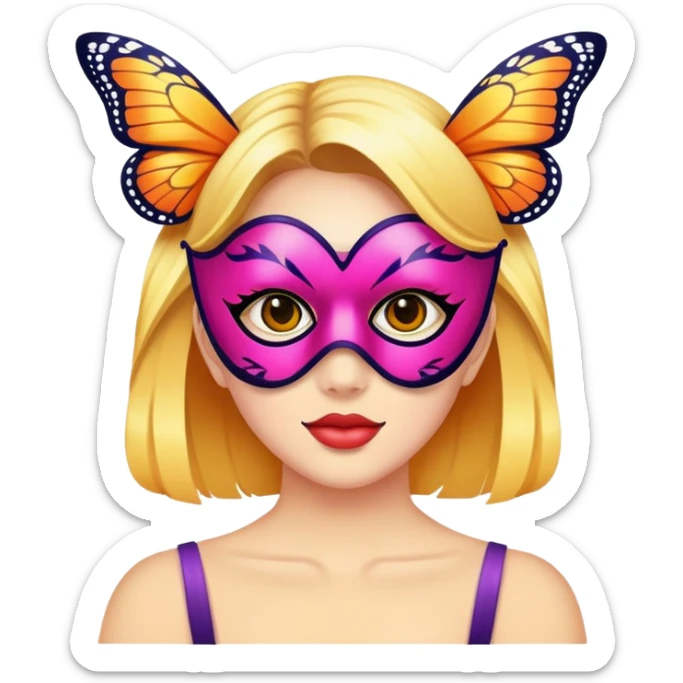 Crea un emoji para usar en WhatsApp con estos dos emoji 🥷🏻🦋. sticker